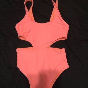 Pink AERIE Cut Out One Piece